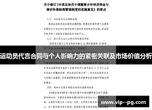 运动员代言合同与个人影响力的紧密关联及市场价值分析