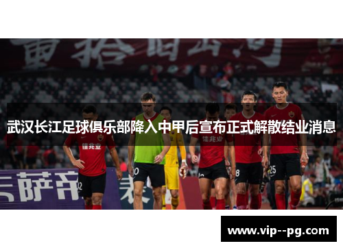 武汉长江足球俱乐部降入中甲后宣布正式解散结业消息